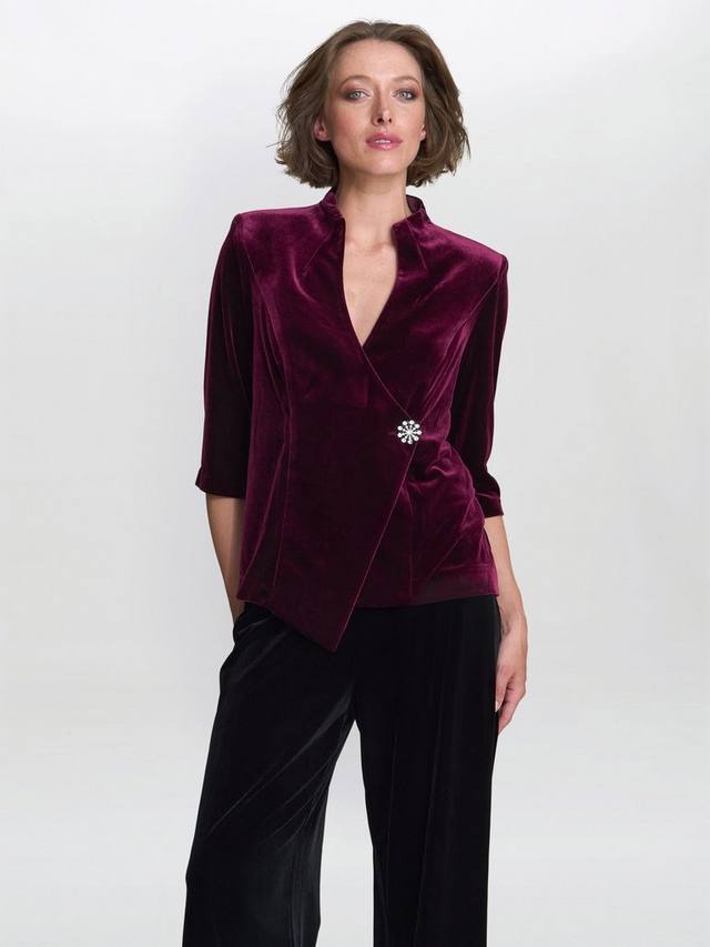 Топ Tayla Brooch из вельвета Gina Bacconi, Wine
Топ Tayla Brooch из вельвета Gina Bacconi, Wine