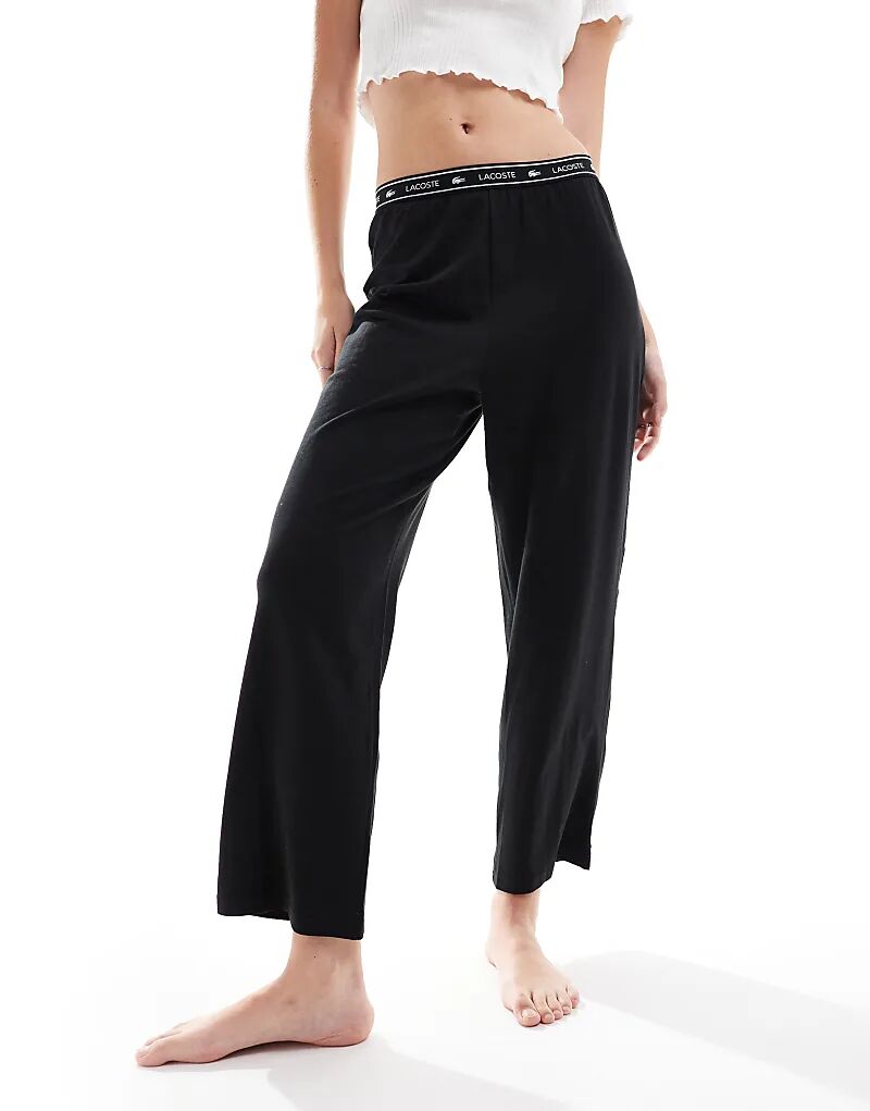 Пижамные штаны с логотипом черного цвета Lacoste
Пижамные штаны с логотипом черного цвета Lacoste