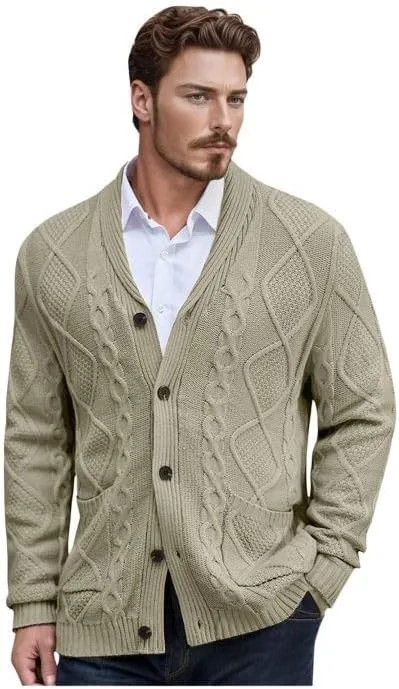 Мужской кардиган с длинными рукавами и воротником-шалью, Regular Fit, Plus Size
Мужской кардиган с длинными рукавами и воротником-шалью, Regular Fit, Plus Size