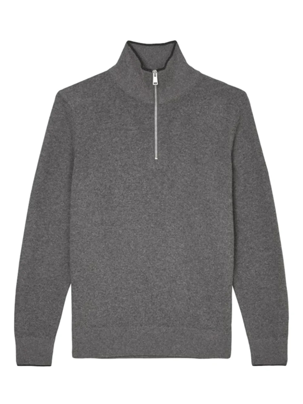 Свитер с воротником-стойкой на молнии Marc O'Polo, серый 
Свитер с воротником-стойкой на молнии Marc O'Polo, серый