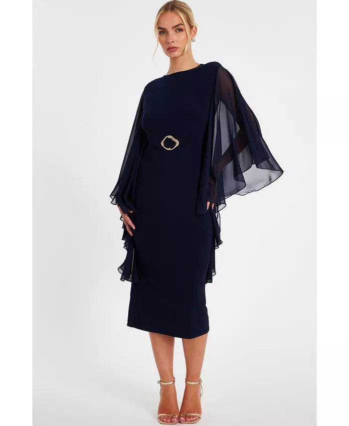 Женское платье миди из шифона с рюшами QUIZ, синий
Женское платье миди из шифона с рюшами QUIZ, синий