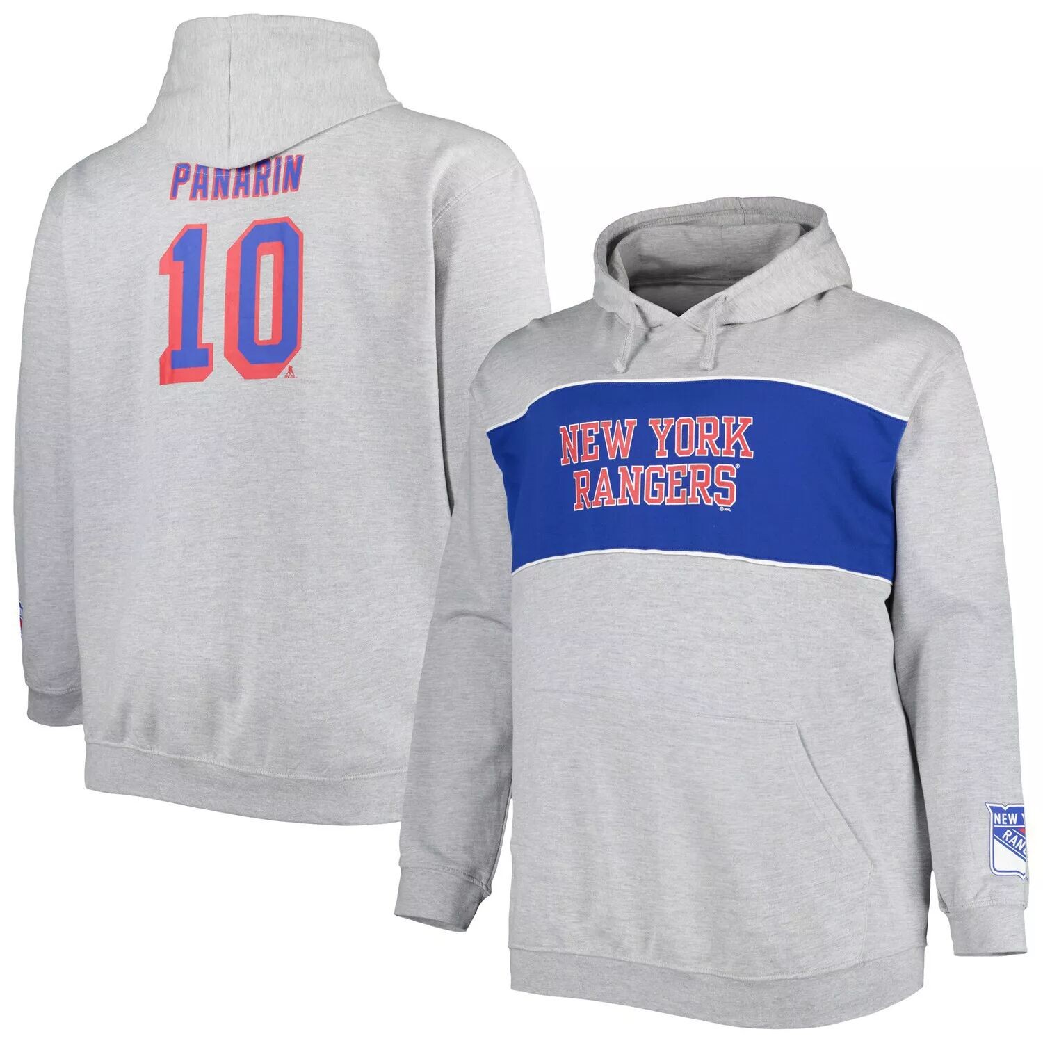 Мужской пуловер с капюшоном Artemi Panarin Heather Grey New York Rangers Big & Tall Player
Мужской пуловер с капюшоном Artemi Panarin Heather Grey New York Rangers Big & Tall Player