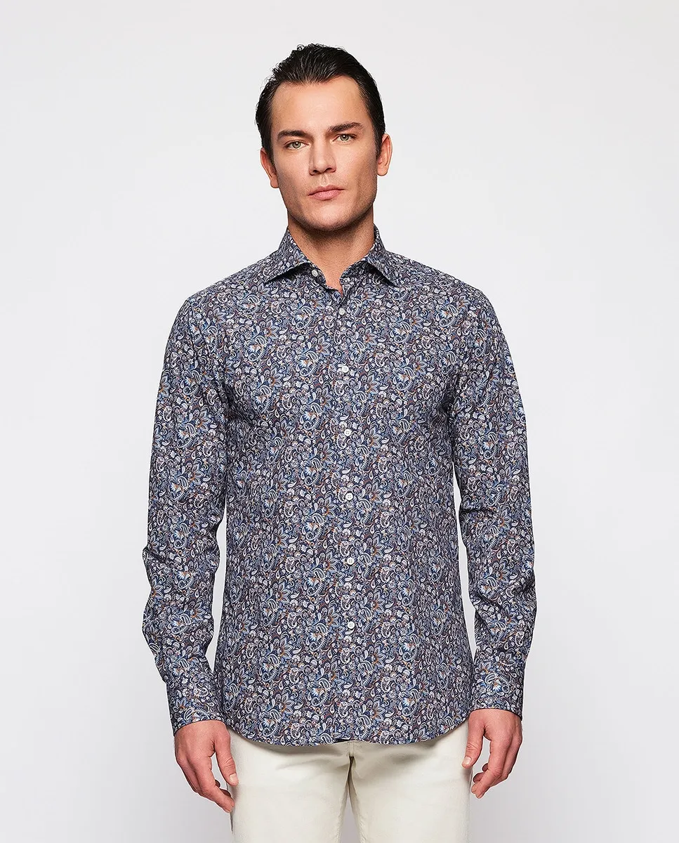 Мужская повседневная рубашка с длинными рукавами и принтом Mirto, тёмно-синий
Мужская повседневная рубашка с длинными рукавами и принтом Mirto, тёмно-синий