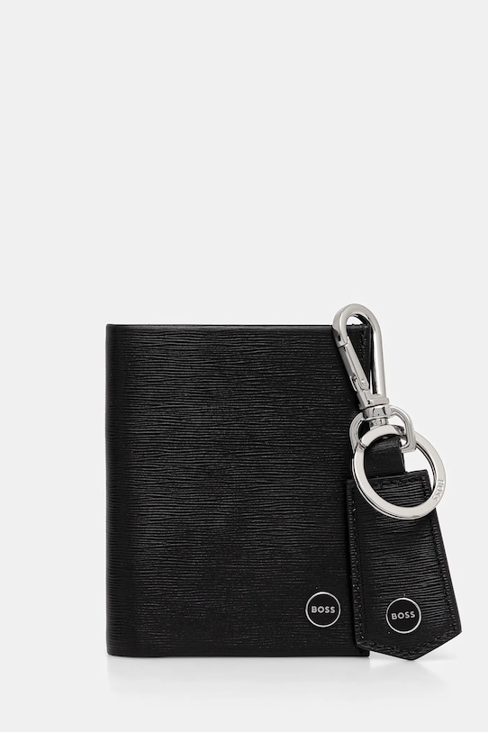 Кожаный кошелек + брелок Boss, черный
Кожаный кошелек + брелок Boss, черный
