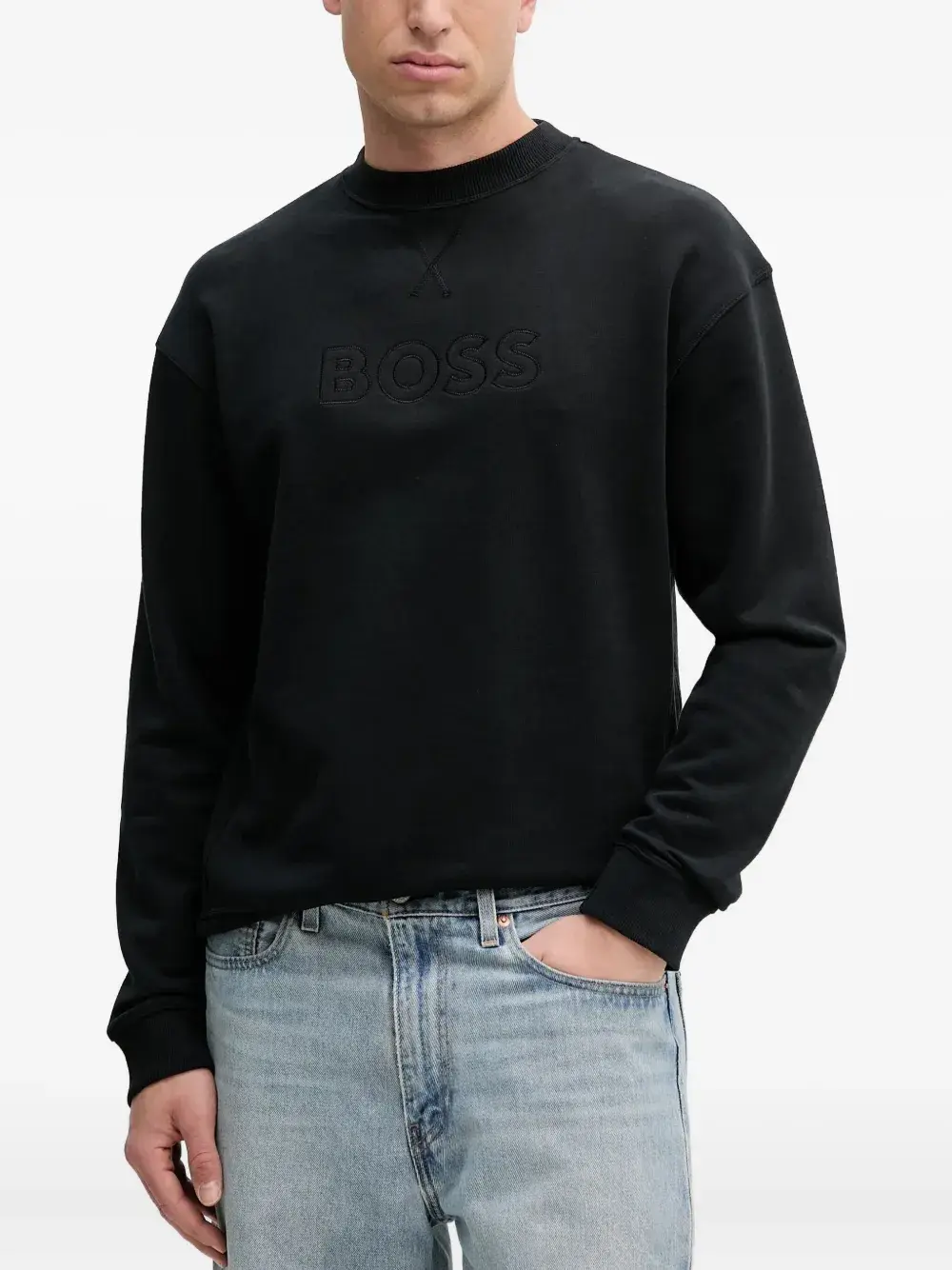 Свитшот с тисненым логотипом Boss, черный
Свитшот с тисненым логотипом Boss, черный