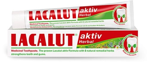 Актив HERBAL Паста для чувствительных зубов 75мл LACALUT, Zdrovit 
Актив HERBAL Паста для чувствительных зубов 75мл LACALUT, Zdrovit