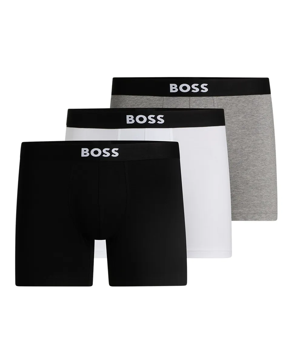 Упаковка из трех хлопковых трусов-боксеров Boss, черный
Упаковка из трех хлопковых трусов-боксеров Boss, черный