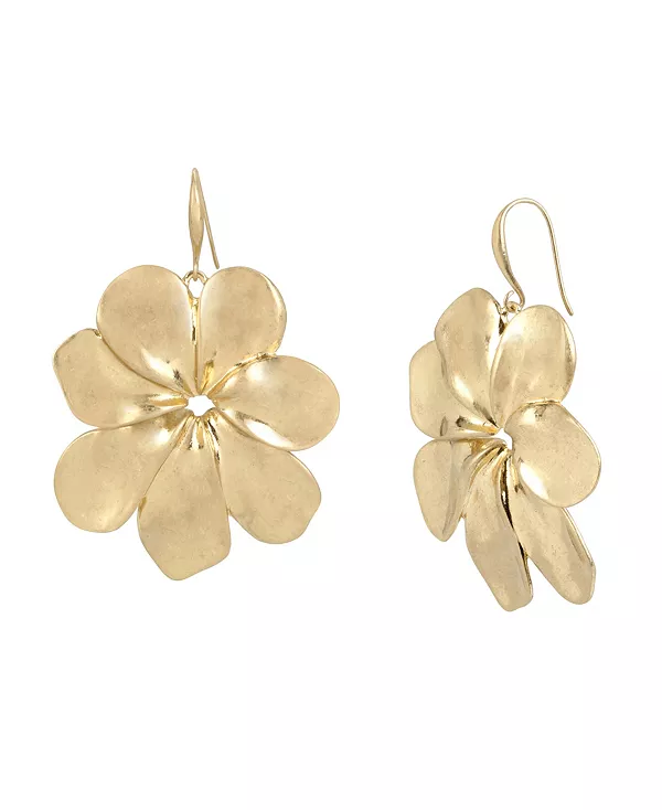 Золотые эффектные серьги-подвески в форме цветка Robert Lee Morris Soho, gold
Золотые эффектные серьги-подвески в форме цветка Robert Lee Morris Soho, gold