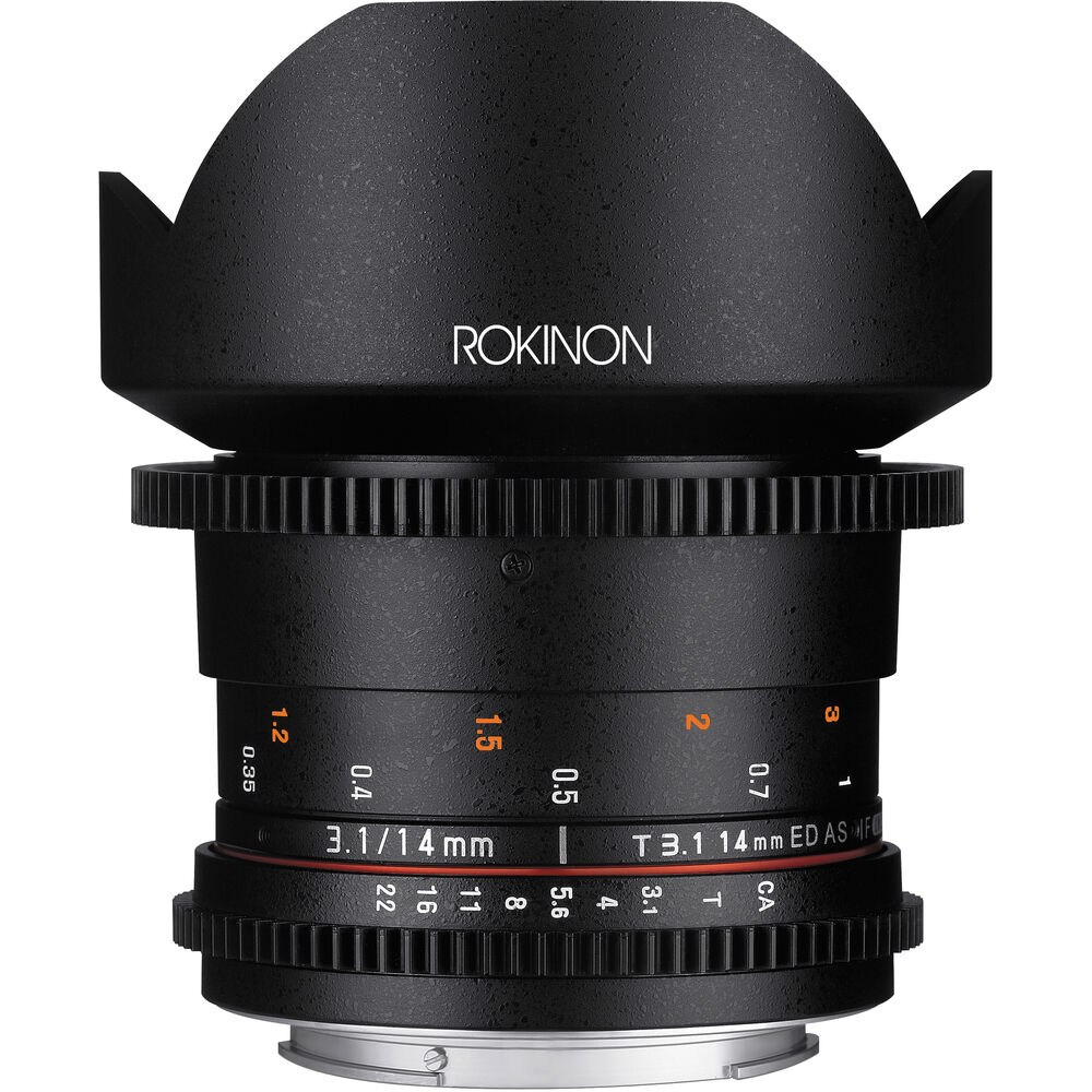 Объектив Rokinon 14mm T3.1 Cine DS для крепления Canon EF
Объектив Rokinon 14mm T3.1 Cine DS для крепления Canon EF