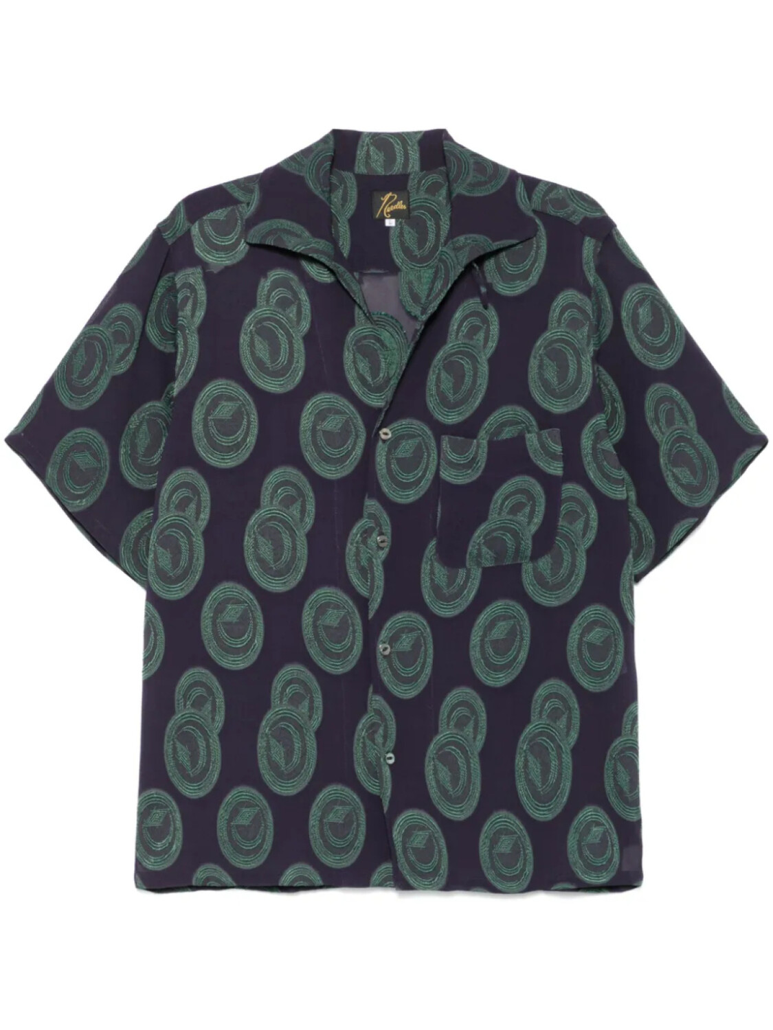 Рубашка с вышитым узором иглами Needles, синий
Рубашка с вышитым узором иглами Needles, синий