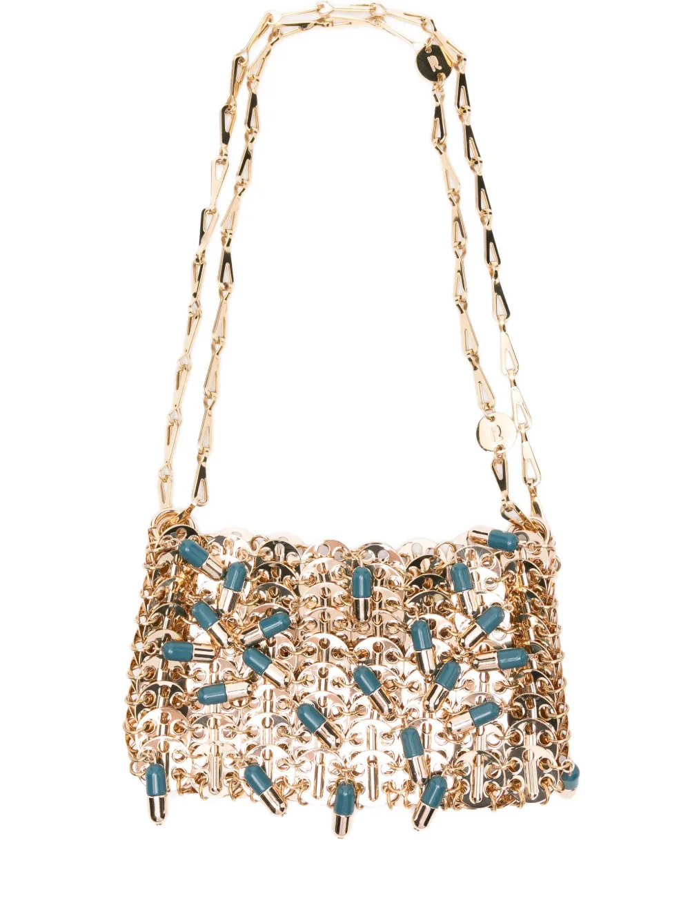 Сумка на цепочке с подвеской-таблеткой Rabanne, золотой
Сумка на цепочке с подвеской-таблеткой Rabanne, золотой