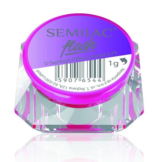 Фиолетовый 670 1г Semilac Flash Sunlight Effect
Фиолетовый 670 1г Semilac Flash Sunlight Effect