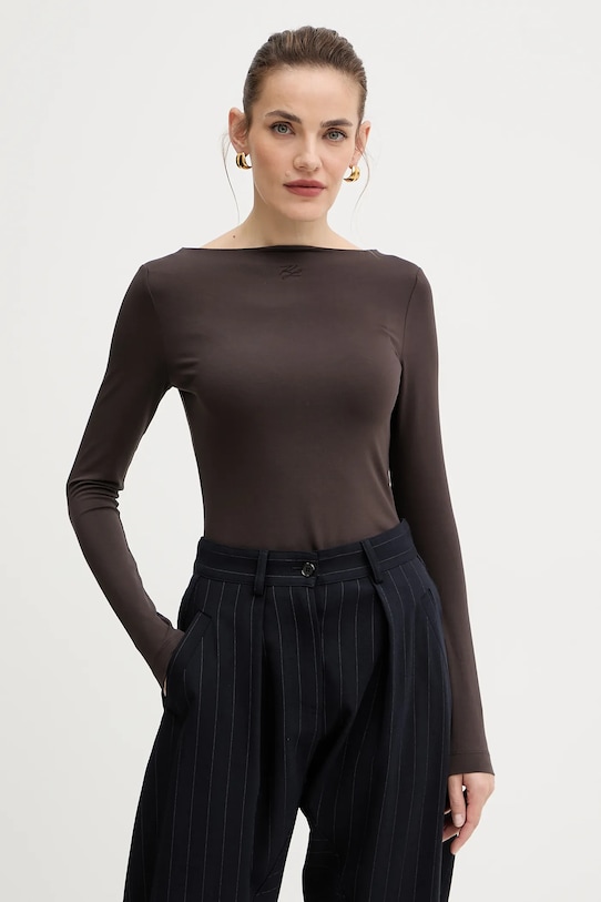 Лонгслив Karl Lagerfeld, коричневый
Лонгслив Karl Lagerfeld, коричневый