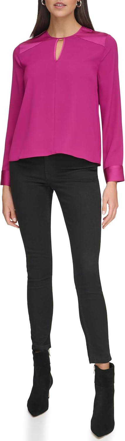 Женская блузка Calvin Klein Plus с длинным рукавом и вырезом-замочной скважиной, Mulberry
Женская блузка Calvin Klein Plus с длинным рукавом и вырезом-замочной скважиной, Mulberry