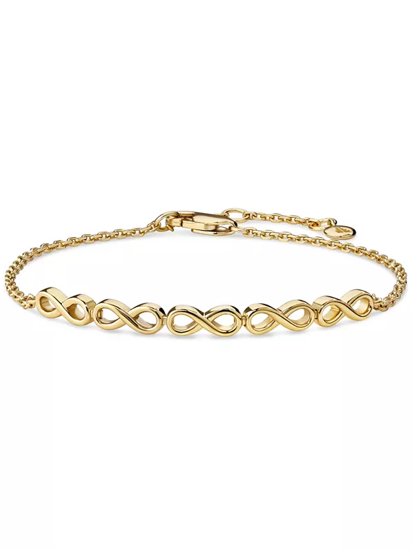 Браслет-Цепочка «Бесконечность» из позолоченного стерлингового серебра, регулируемая длина 6,5/7,0/7,5 дюйма Devata, gold
Браслет-Цепочка «Бесконечность» из позолоченного стерлингового серебра, регулируемая длина 6,5/7,0/7,5 дюйма Devata, gold