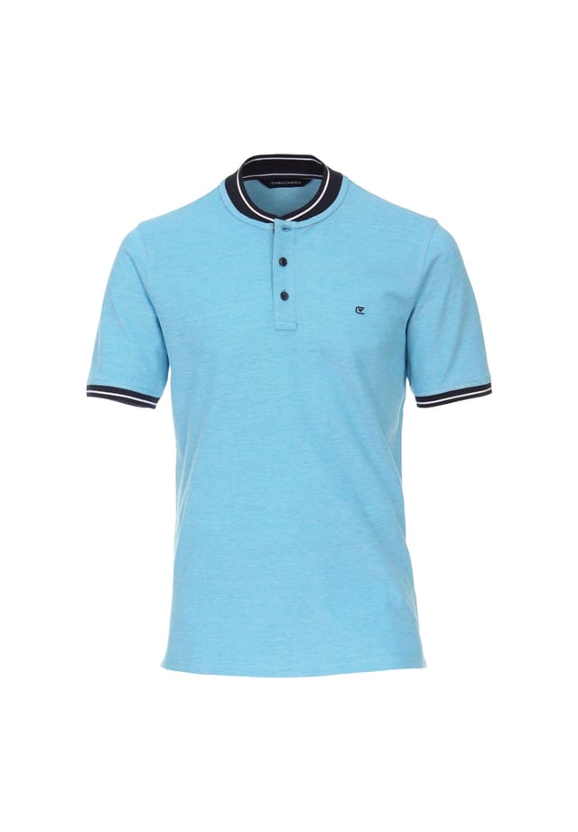 Рубашка поло с коротким рукавом воротником-стойкой и контрастными полосками Casamoda, голубой
Рубашка поло с коротким рукавом воротником-стойкой и контрастными полосками Casamoda, голубой