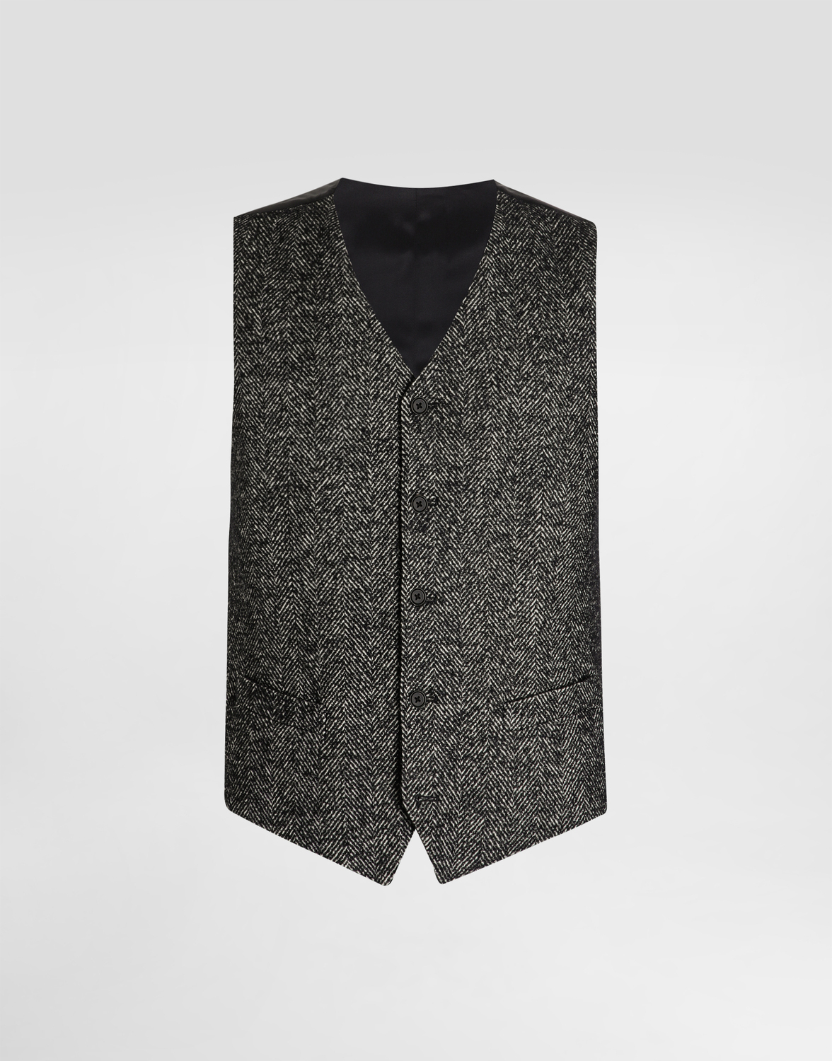 Однобортный жилет из шерсти с узором "елочка" Dolce & Gabbana, мультиколор
Однобортный жилет из шерсти с узором "елочка" Dolce & Gabbana, мультиколор