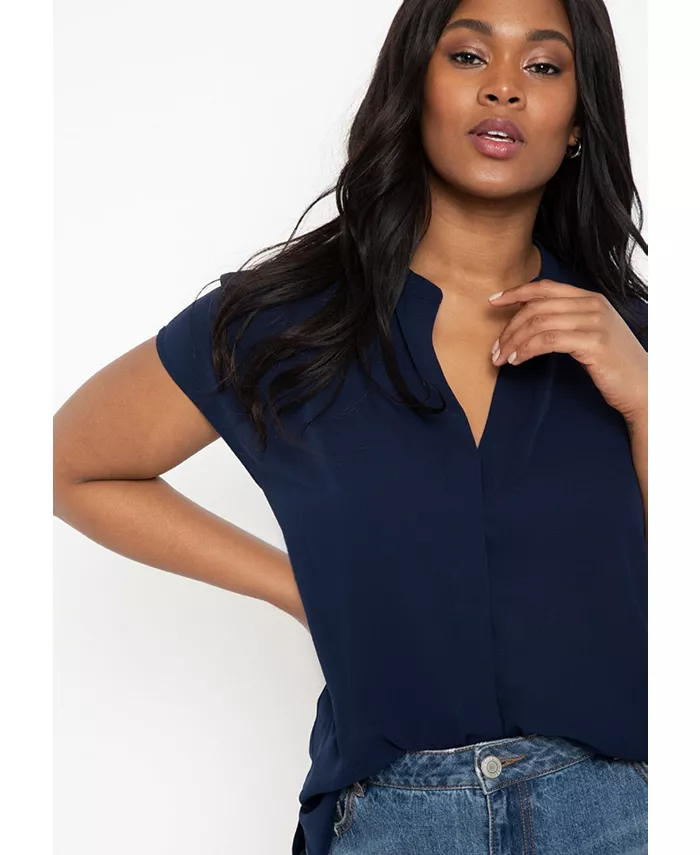 Женская блузка с вырезом ласточка Eloquii, синий
Женская блузка с вырезом ласточка Eloquii, синий