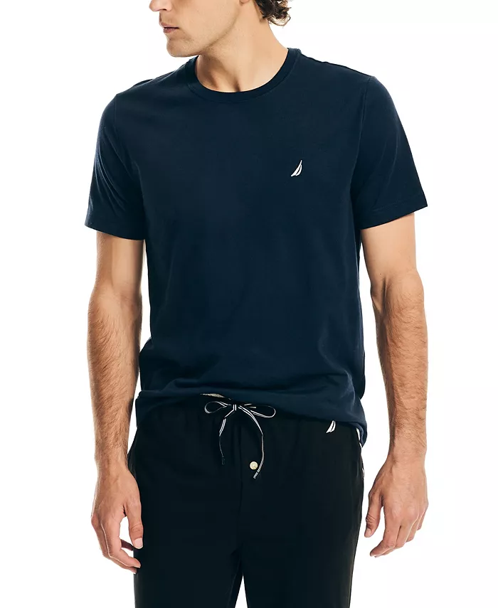 Мужская трикотажная пижамная футболка Nautica, синий 
Мужская трикотажная пижамная футболка Nautica, синий