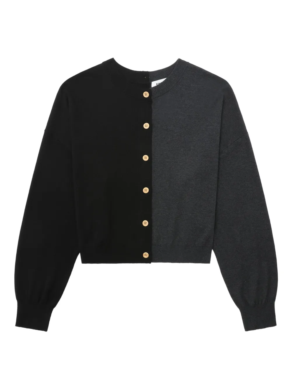 Двухцветный кардиган на пуговицах Enföld, черный
Двухцветный кардиган на пуговицах Enföld, черный
