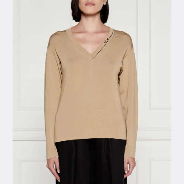 Свитер прямого кроя с добавлением шелка Karl Lagerfeld, бежевый
Свитер прямого кроя с добавлением шелка Karl Lagerfeld, бежевый