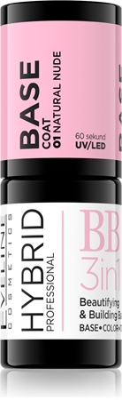 Базовое покрытие для использования с уф/светодиодной лампой 3 в 1 Eveline Cosmetics Hybrid Professional, 01 Natural Nude 5 ml
Базовое покрытие для использования с уф/светодиодной лампой 3 в 1 Eveline Cosmetics Hybrid Professional, 01 Natural Nude 5 ml