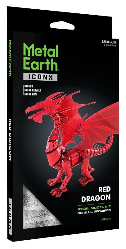 Metal Earth, ICONX Red Dragon, комплект металлических моделей Red Dragon. Fascinations 
Metal Earth, ICONX Red Dragon, комплект металлических моделей Red Dragon. Fascinations