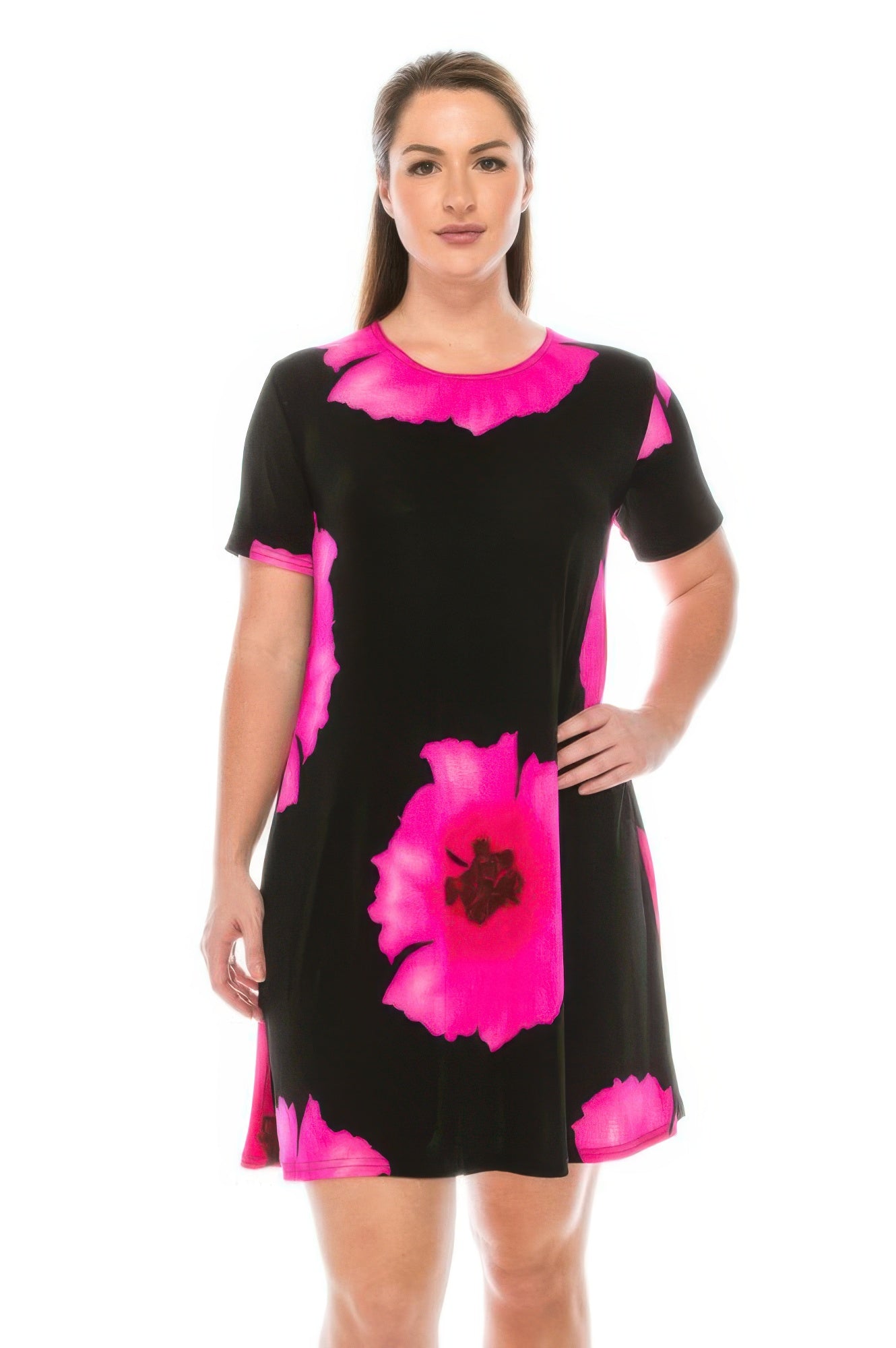 Платье длиной до колена с короткими рукавами Truedames, розовый
Платье длиной до колена с короткими рукавами Truedames, розовый