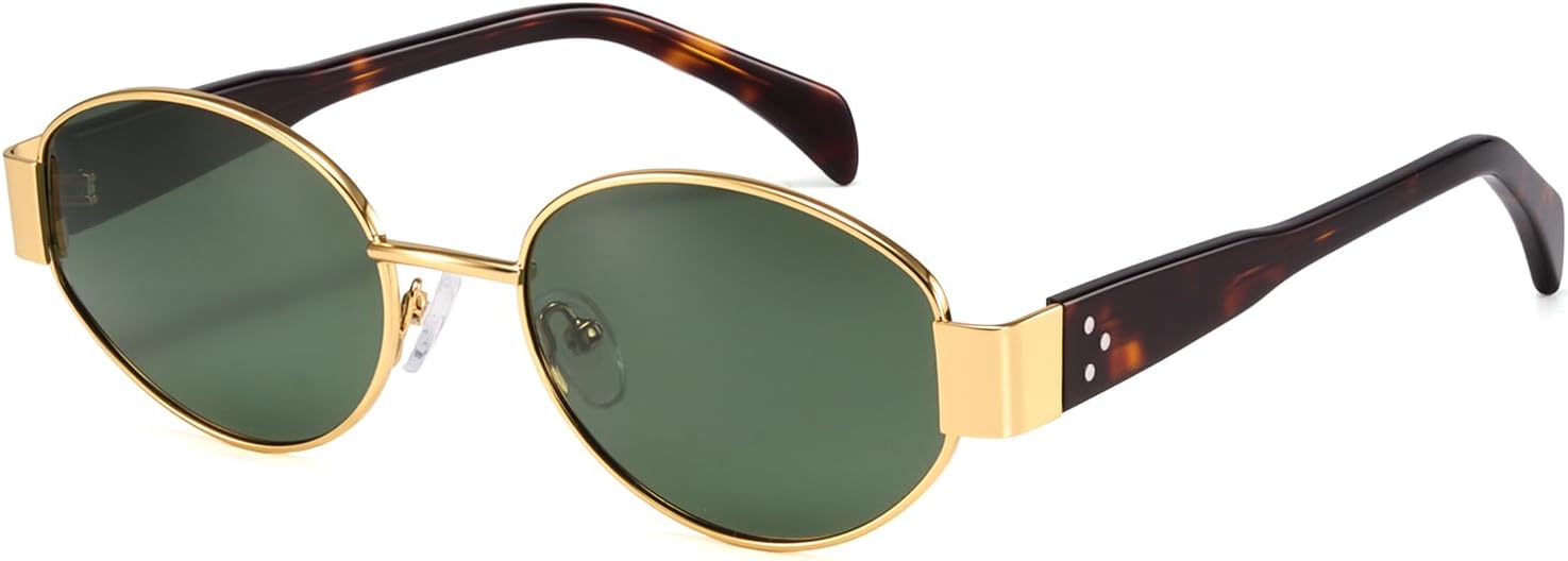 Ретро поляризованные овальные солнцезащитные очки для женщин и мужчин, модные солнцезащитные очки из металлизированной ацетатной стали с защитой от УФ-излучения UV400 2020 VentiVenti, Gold/G15
Ретро поляризованные овальные солнцезащитные очки для женщин и мужчин, модные солнцезащитные очки из металлизированной ацетатной стали с защитой от УФ-излучения UV400 2020 VentiVenti, Gold/G15