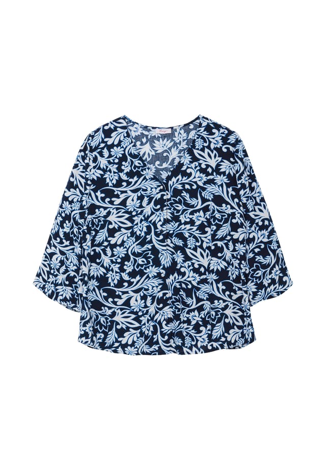 Блузка с рукавами-трубами 3/4 Sheego, синий
Блузка с рукавами-трубами 3/4 Sheego, синий