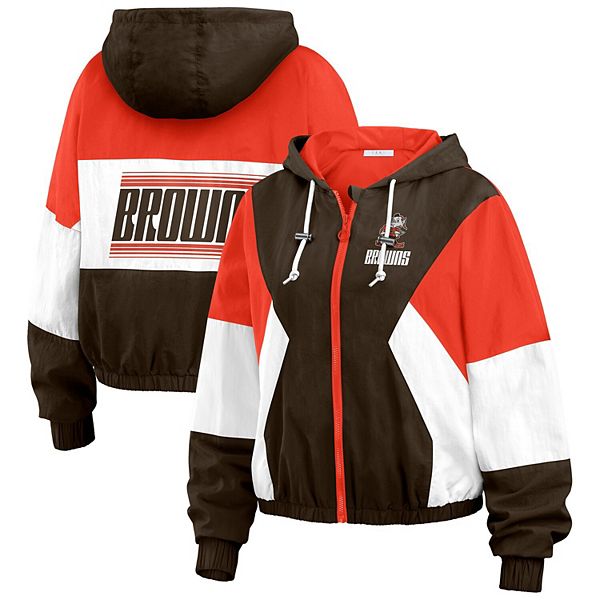 Женская ветровка Cleveland Browns с цветными блоками, коричневая/оранжевая, на молнии Wear By Erin Andrews
Женская ветровка Cleveland Browns с цветными блоками, коричневая/оранжевая, на молнии Wear By Erin Andrews