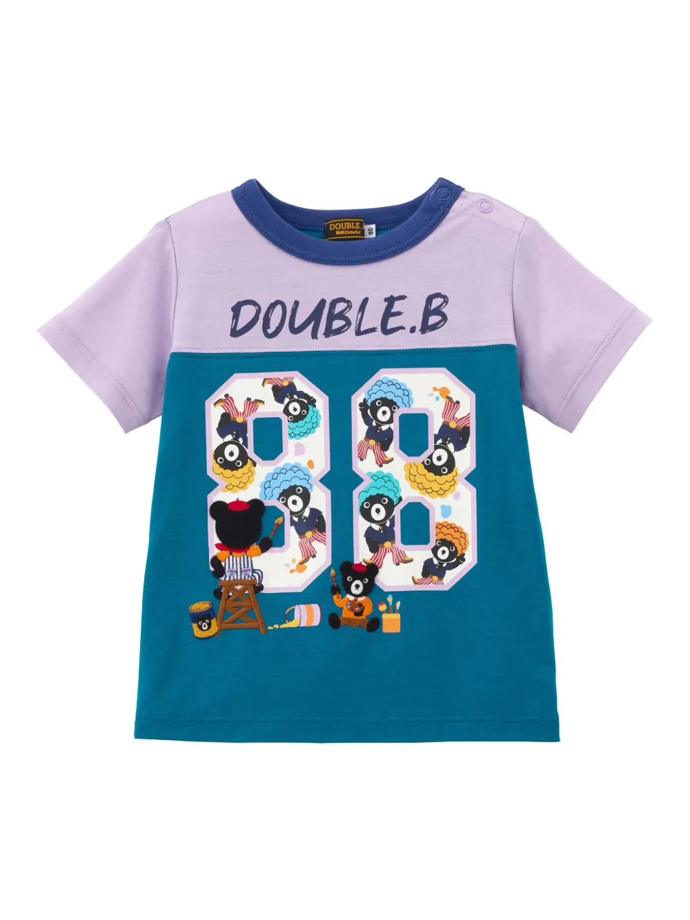 Футболка с нашивками Miki House, синий
Футболка с нашивками Miki House, синий