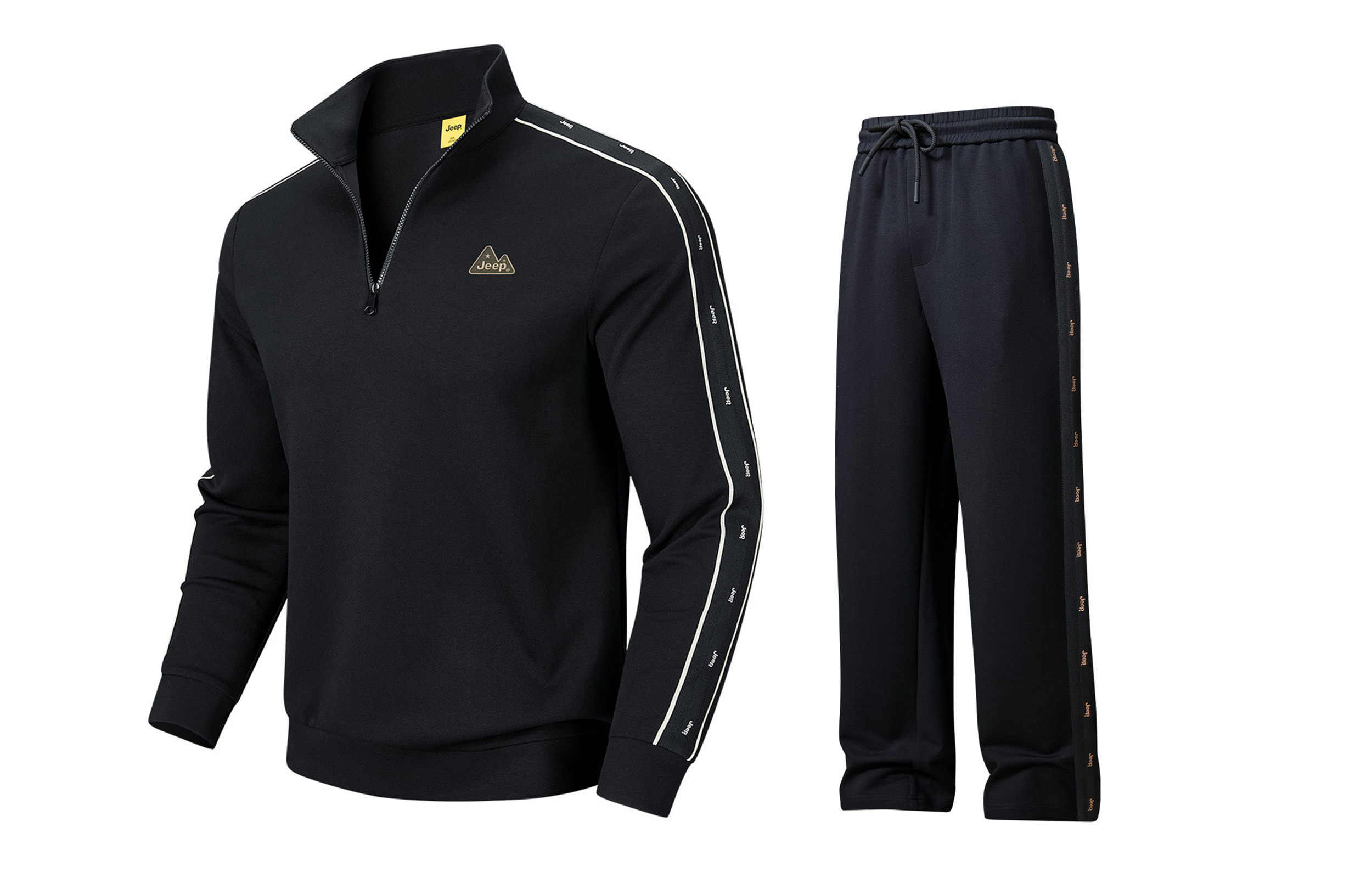 Повседневный спортивный костюм мужской с воротником стойкой Jeep, черный
Повседневный спортивный костюм мужской с воротником стойкой Jeep, черный