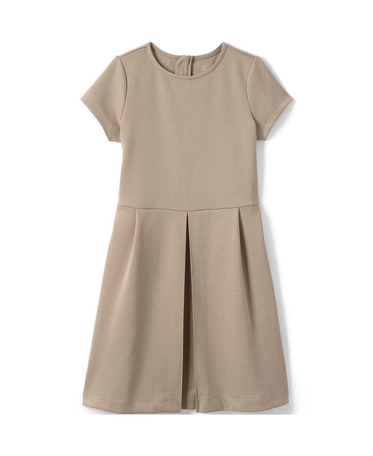 Школьная форма для девочек, платье из понте с короткими рукавами до колена Lands' End