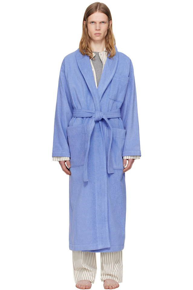 Классический халат из махровой ткани Tekla, синий 
Классический халат из махровой ткани Tekla, синий