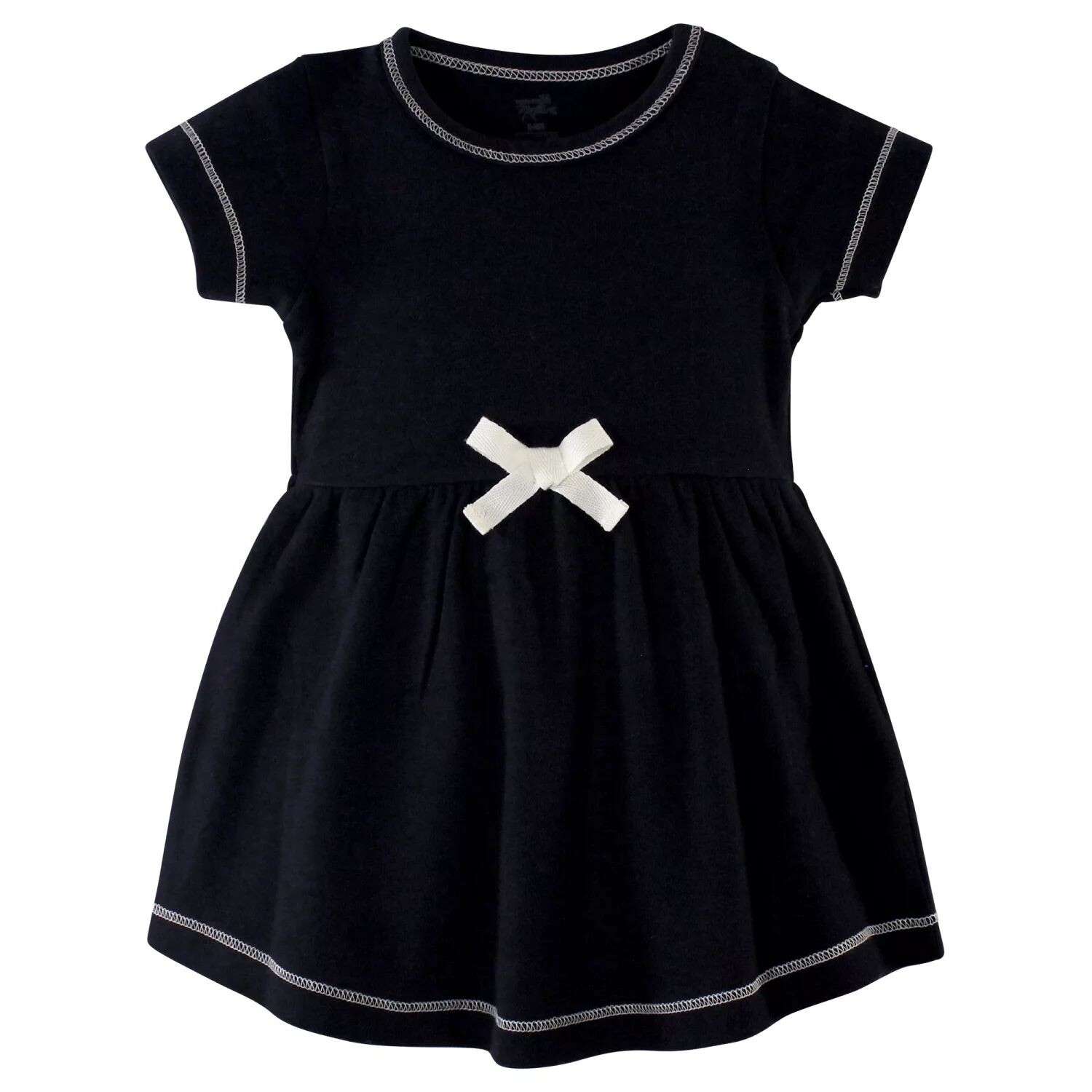 Платья с короткими рукавами из органического хлопка для малышей и девочек Touched by Nature, 2 шт., Черный/Красное Сердце Touched by Nature