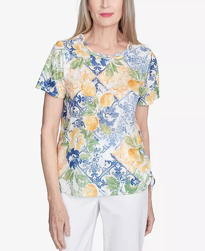 Женский топ с узлом на вороте Lemon Tile Alfred Dunner, желтый
Женский топ с узлом на вороте Lemon Tile Alfred Dunner, желтый