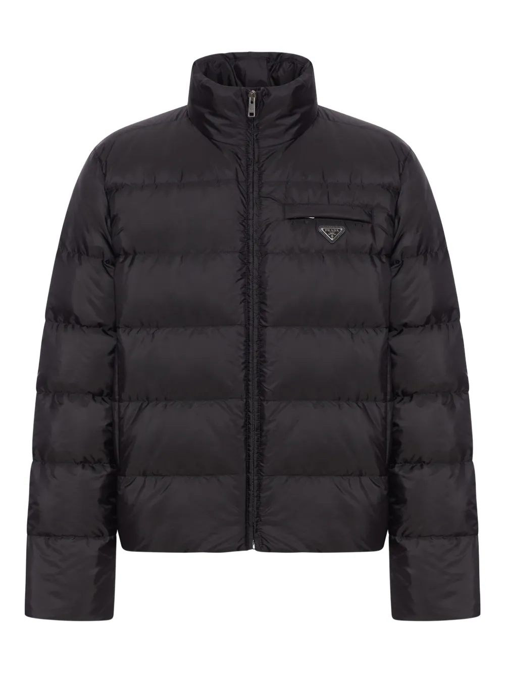 Утепленная куртка с треугольным логотипом Prada, черный
Утепленная куртка с треугольным логотипом Prada, черный