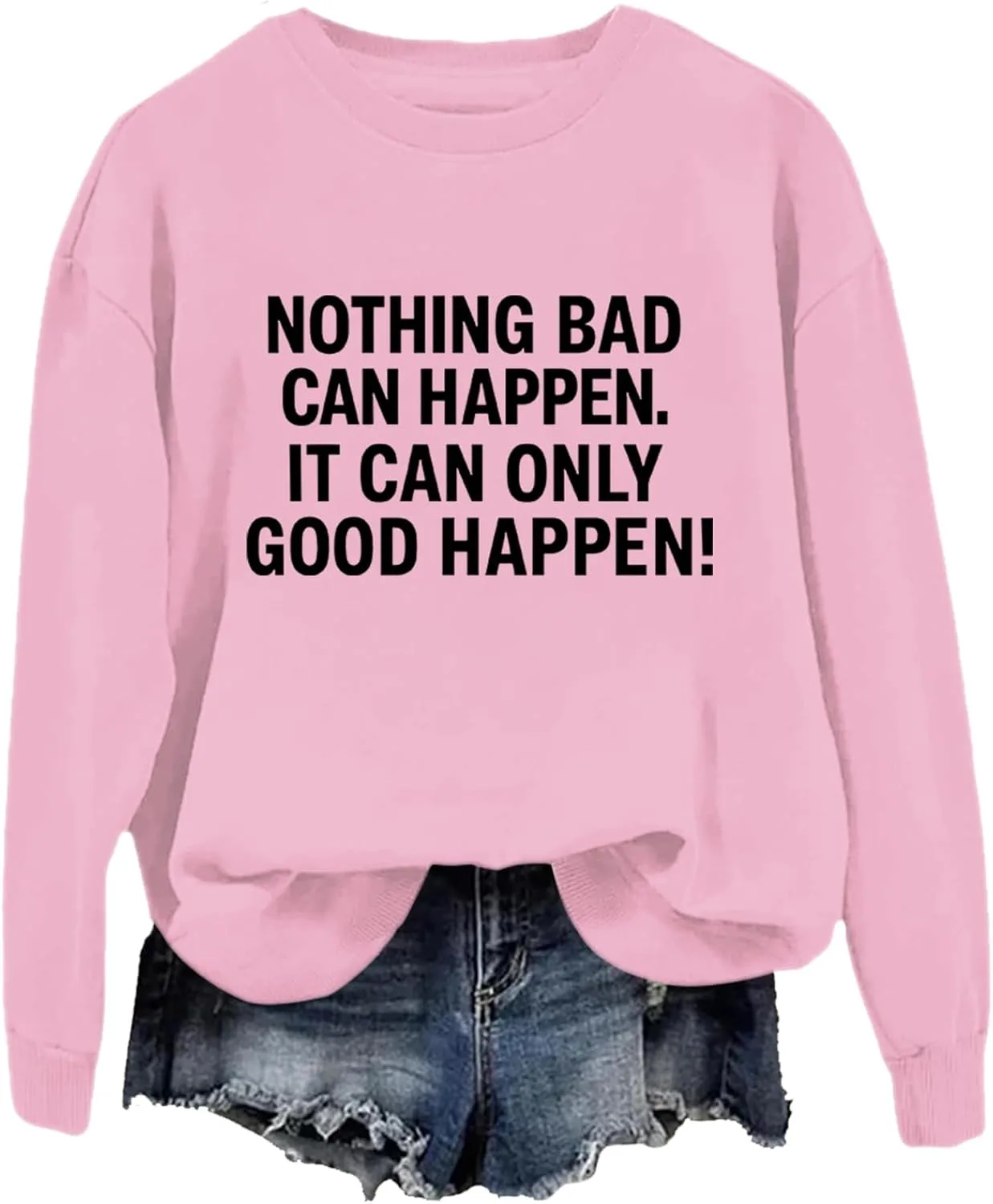Свитшот с надписью Nothing Bad Can Happen It Can Only Good Happen Vordaciy
Свитшот с надписью Nothing Bad Can Happen It Can Only Good Happen Vordaciy