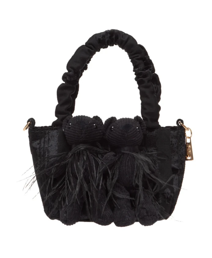 Черная сумочка из ткани и бархата. La Milanesa, черный
Черная сумочка из ткани и бархата. La Milanesa, черный