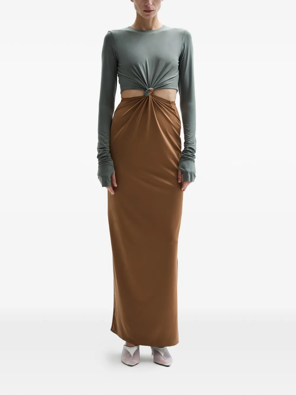 Платье с разрезом и узлом Atu Body Couture, коричневый
Платье с разрезом и узлом Atu Body Couture, коричневый