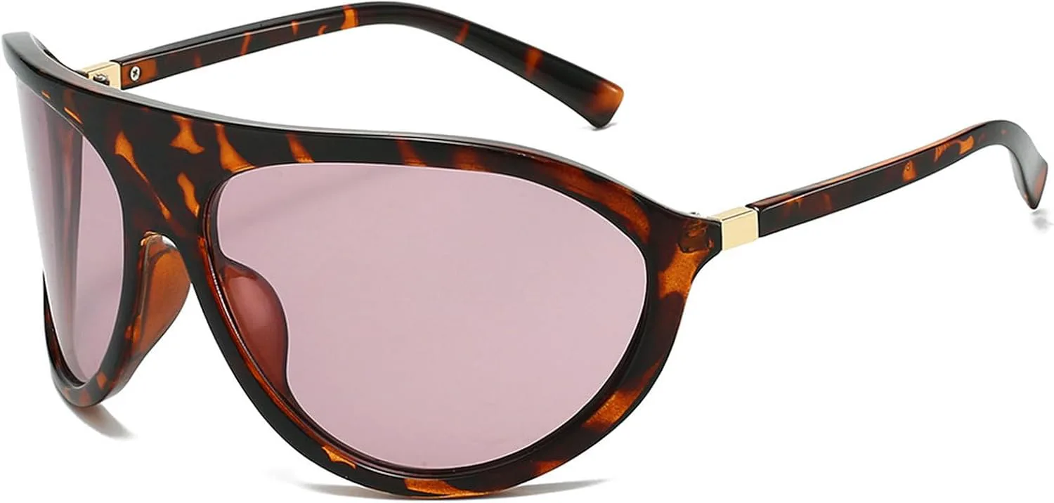 Большие солнцезащитные очки-щитки для женщин и мужчин, 2025 год, роскошные модные цельные солнцезащитные очки для женщин в крупной оправе mincl, Leopard Purple
Большие солнцезащитные очки-щитки для женщин и мужчин, 2025 год, роскошные модные цельные солнцезащитные очки для женщин в крупной оправе mincl, Leopard Purple