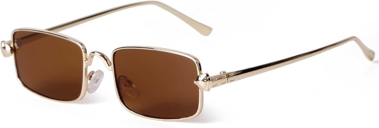 Винтажные прямоугольные солнцезащитные очки для женщин и мужчин, модные узкие прямоугольные солнцезащитные очки в стиле 90-х с золотистым металлическим покрытием, в стиле Y2K piscm, Gold/Brown
Винтажные прямоугольные солнцезащитные очки для женщин и мужчин, модные узкие прямоугольные солнцезащитные очки в стиле 90-х с золотистым металлическим покрытием, в стиле Y2K piscm, Gold/Brown