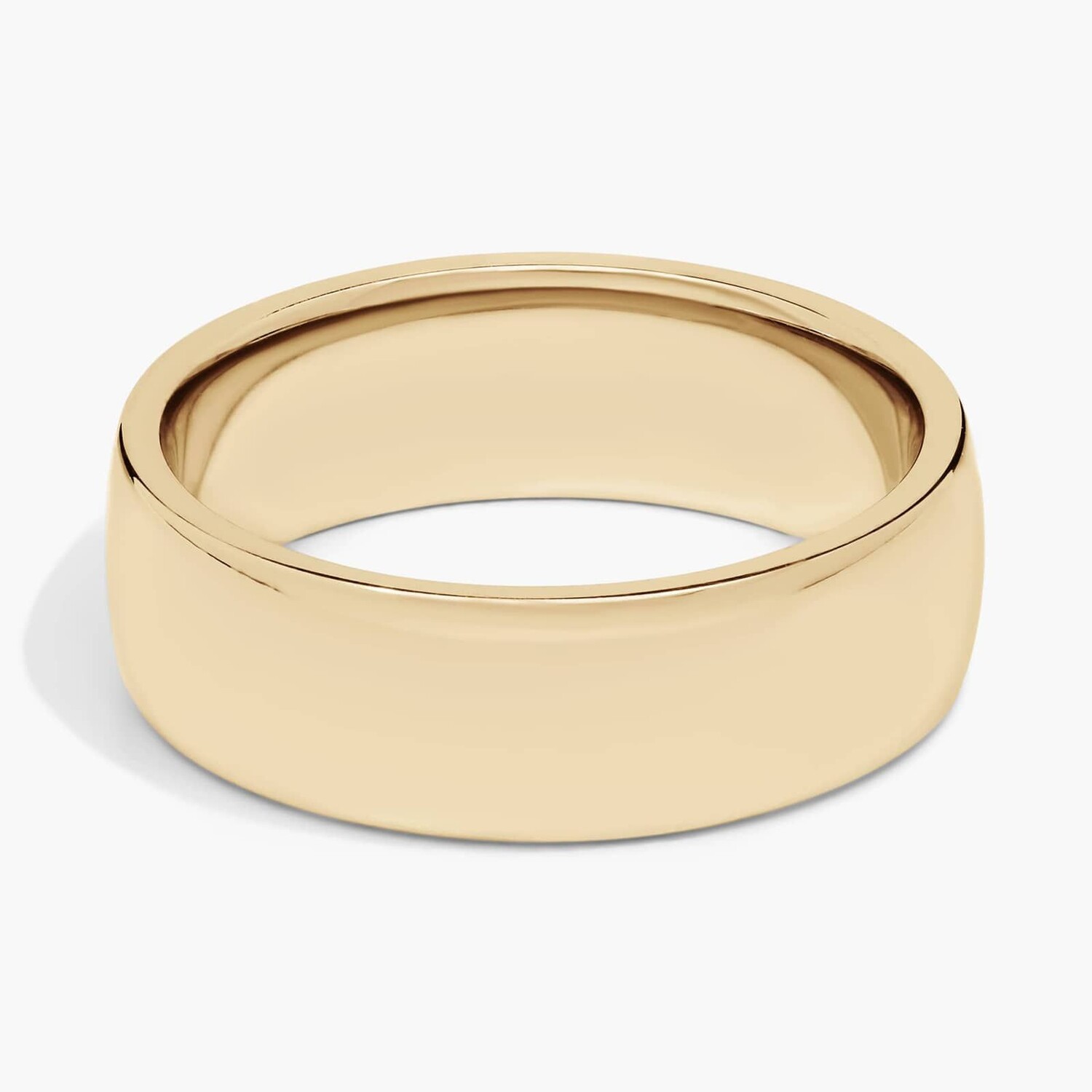 Обручальное кольцо с низким куполом Comfort Fit из 14-каратного желтого золота (7 мм) Blue Nile