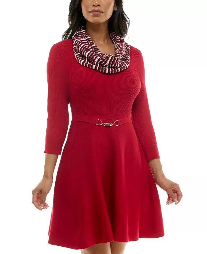 Платье-свитер с шарфом и клешем для юниоров BCX, красный
Платье-свитер с шарфом и клешем для юниоров BCX, красный