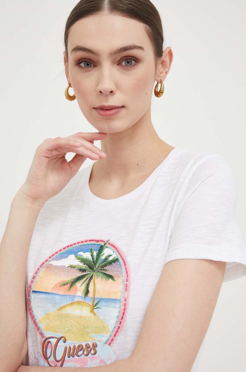Хлопковая футболка Guess, белый
Хлопковая футболка Guess, белый