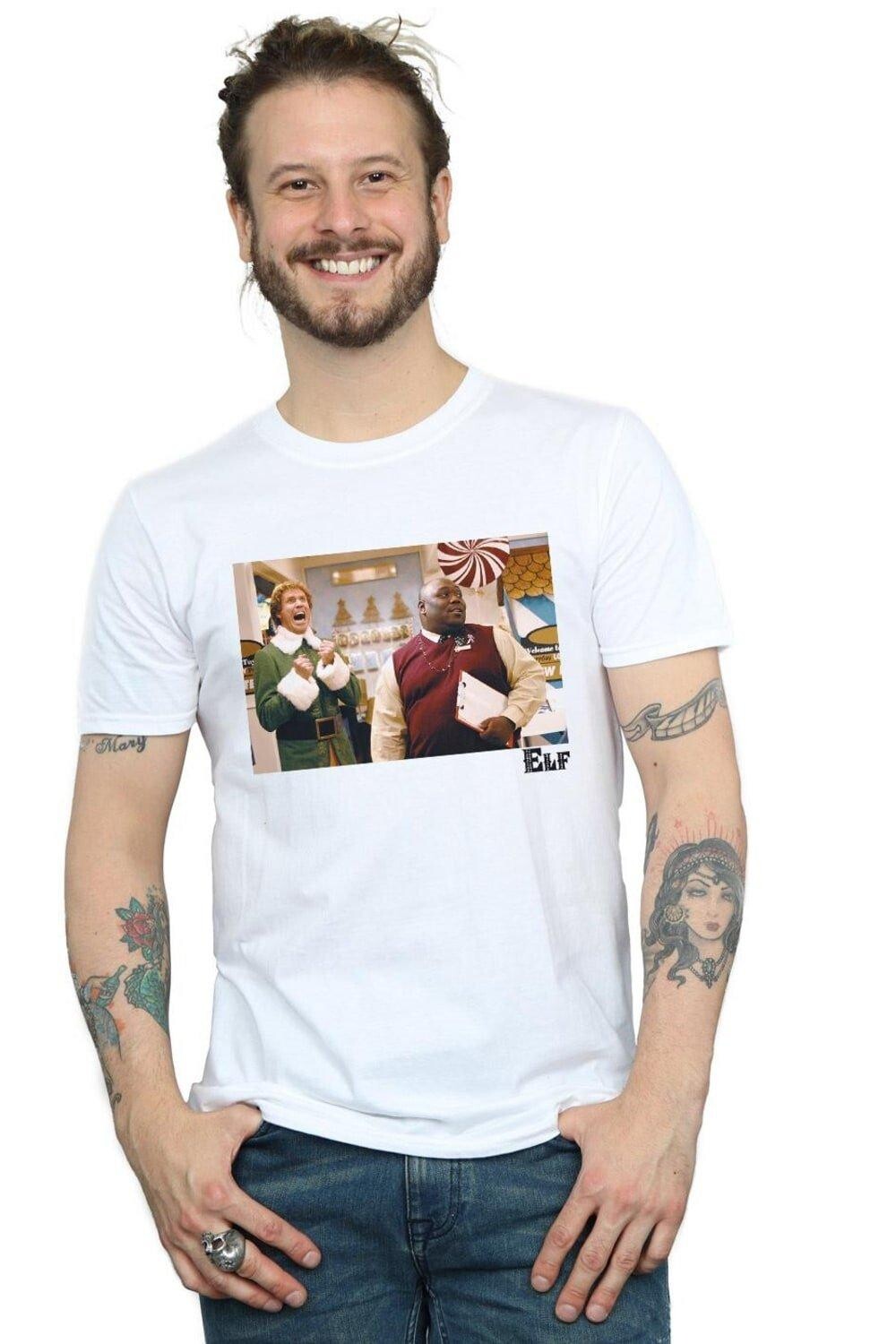 Футболка с надписью «Рождественский магазин» Elf, белый
Футболка с надписью «Рождественский магазин» Elf, белый