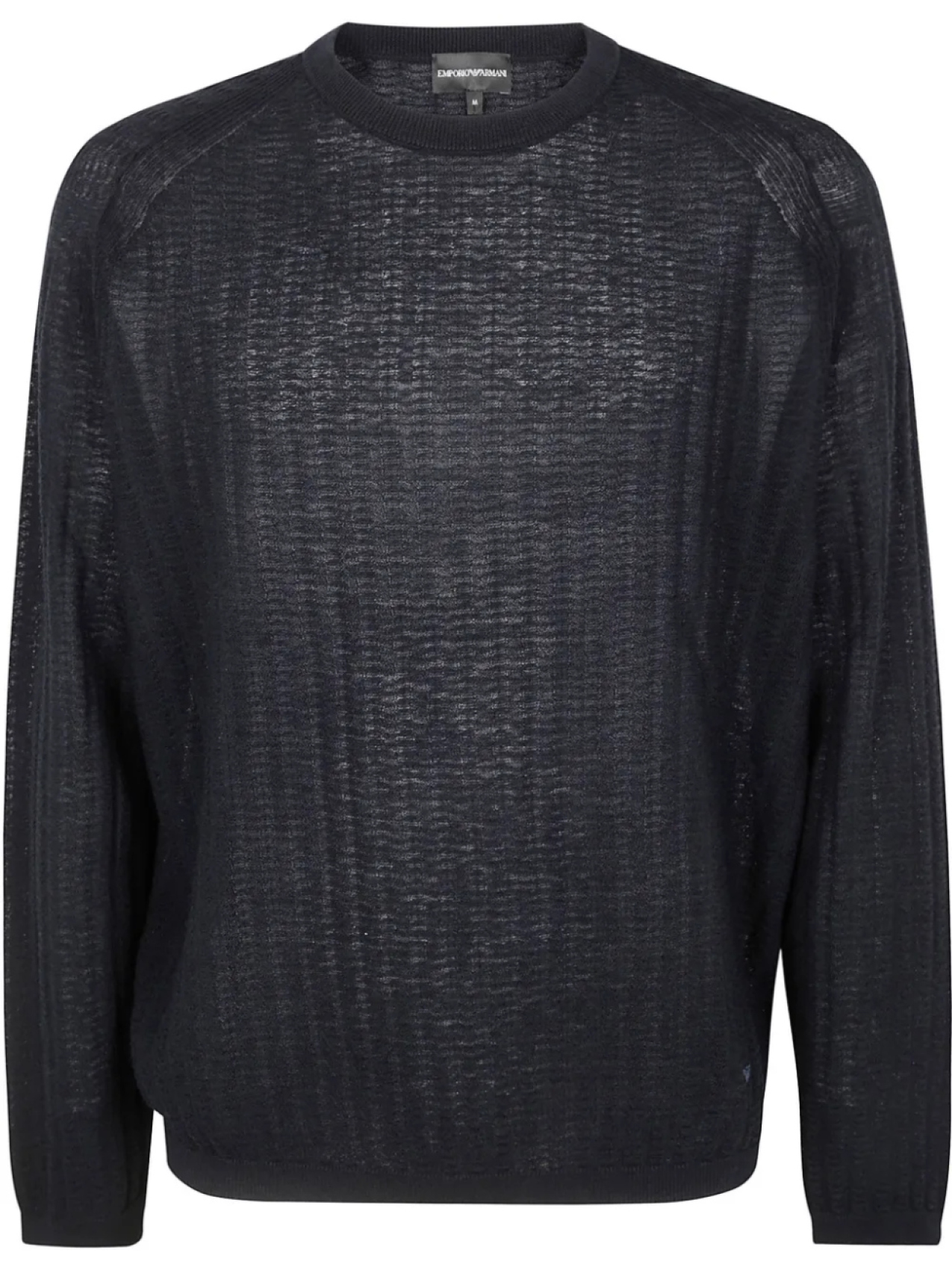 Свитер с круглым вырезом Emporio Armani, синий 
Свитер с круглым вырезом Emporio Armani, синий