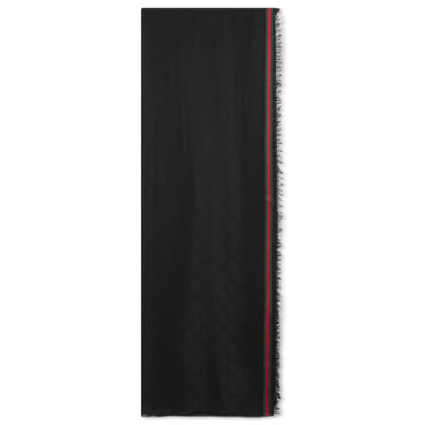 Шарф с отделкой жаккардовой лентой Gg Gucci, черный
Шарф с отделкой жаккардовой лентой Gg Gucci, черный