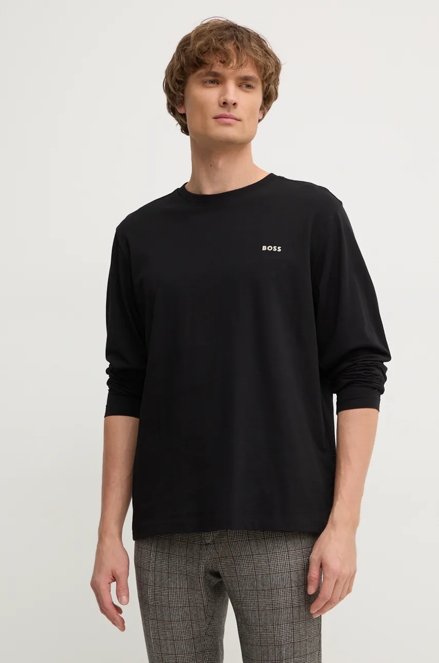 Хлопковый топ с длинными рукавами Boss Orange, черный
Хлопковый топ с длинными рукавами Boss Orange, черный
